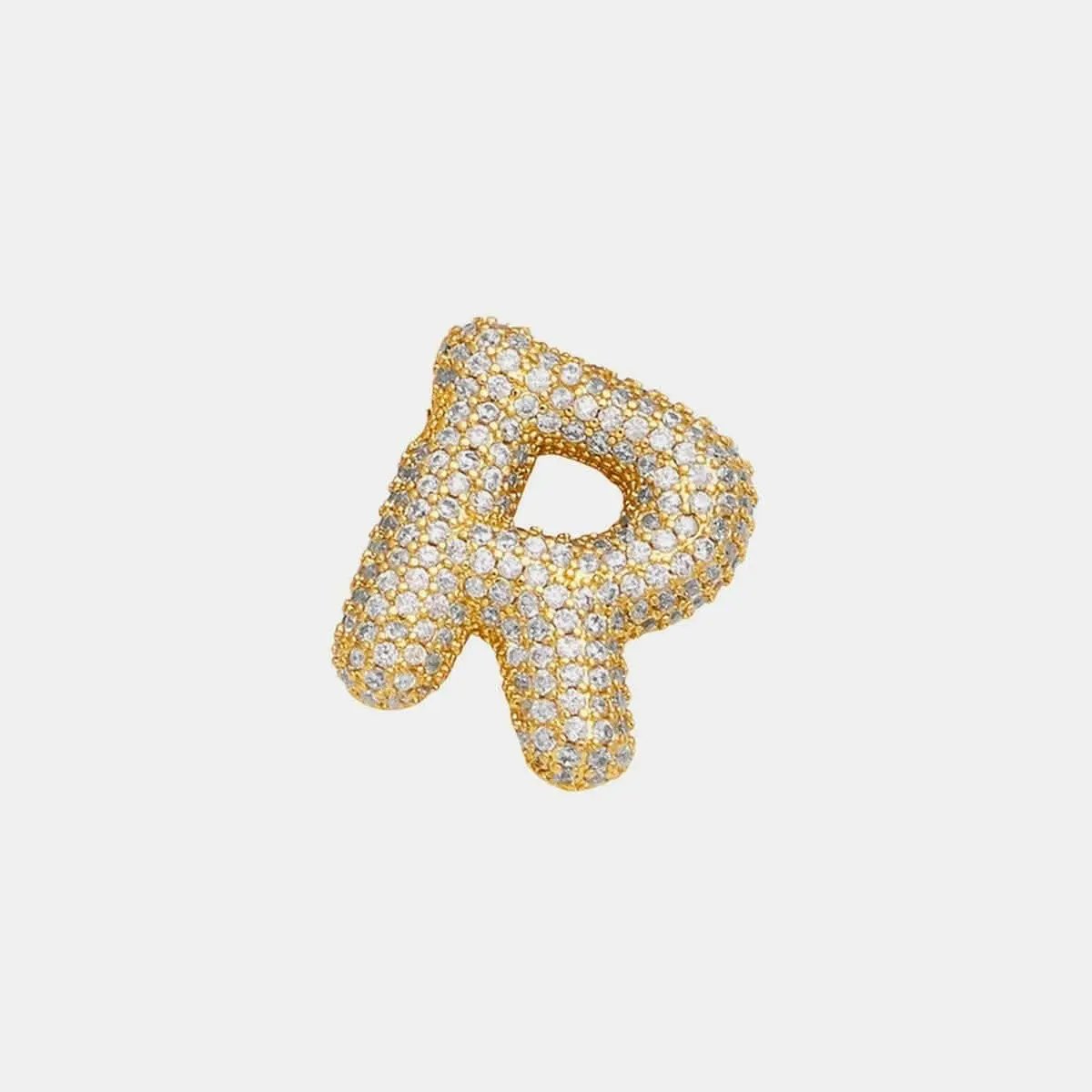 T-Shirts Trendsi Necklaces - Zircon initial charm necklace