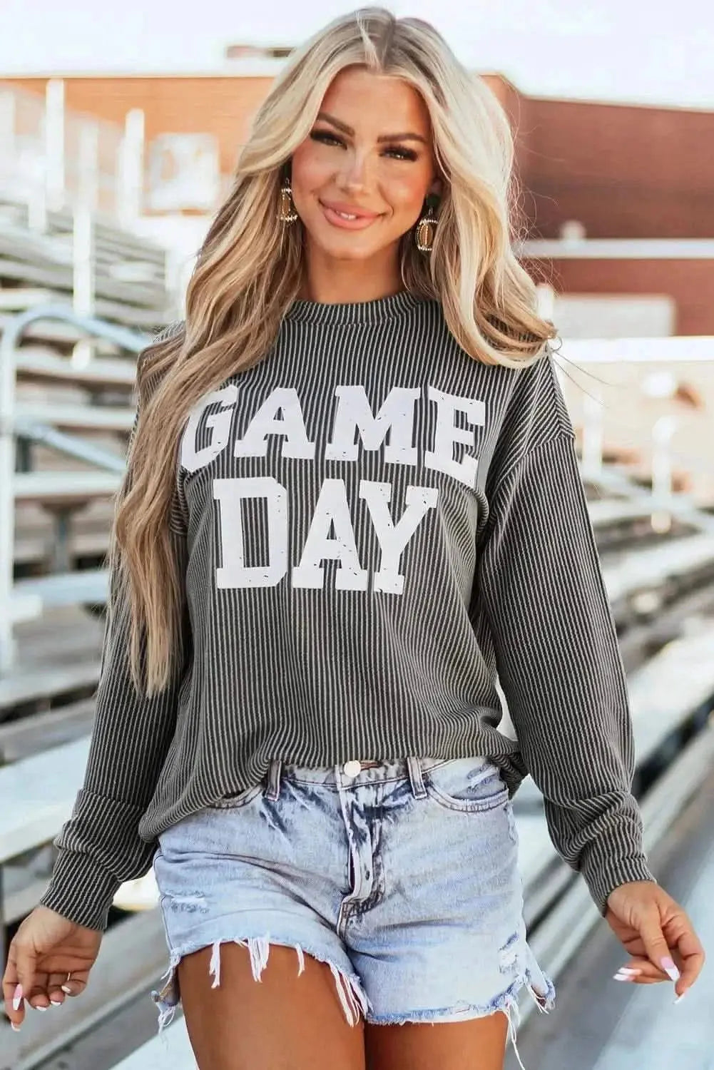 T-Shirts Trendsi Striped Tee Women's Casual Long Sleeve Top Polyester Mix Comfortable