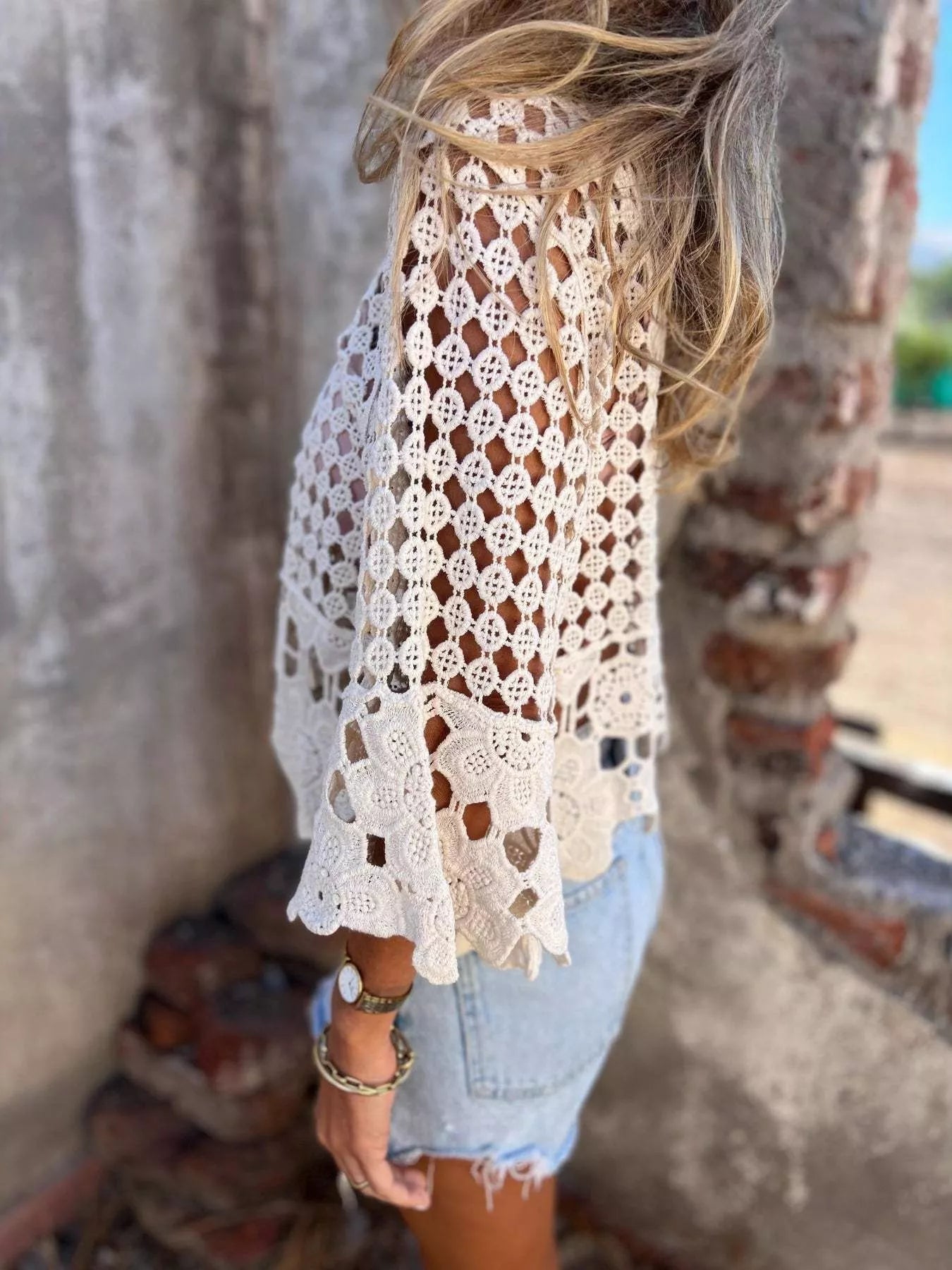 Tassel Crochet Knit Cover Up
