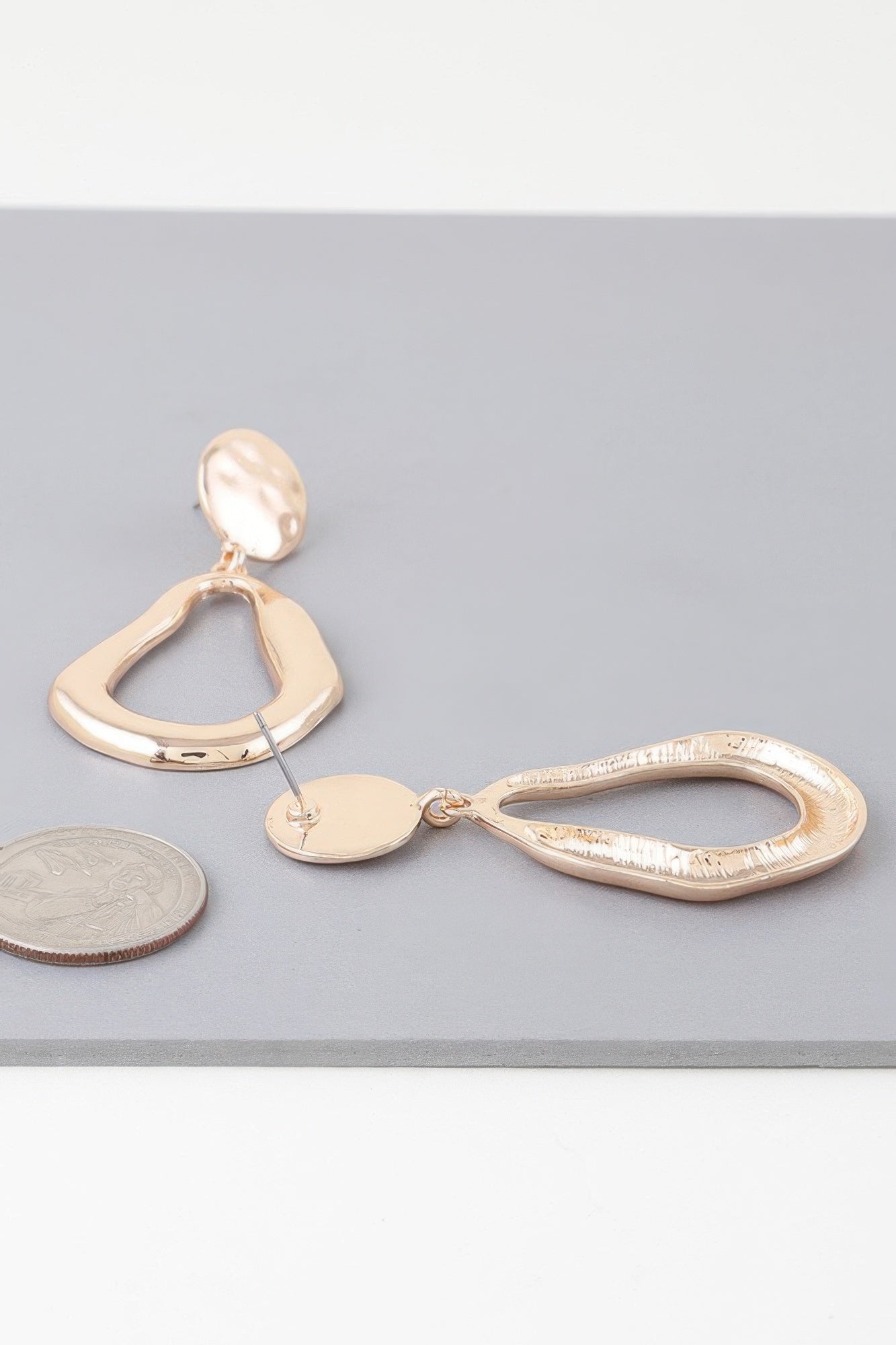 Abstract Shiny Teardrop Earrings