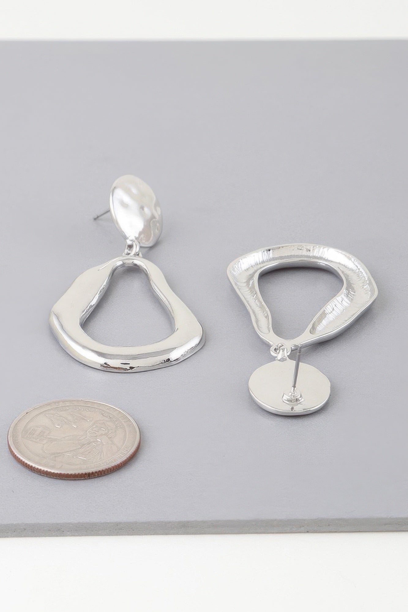 Abstract Shiny Teardrop Earrings