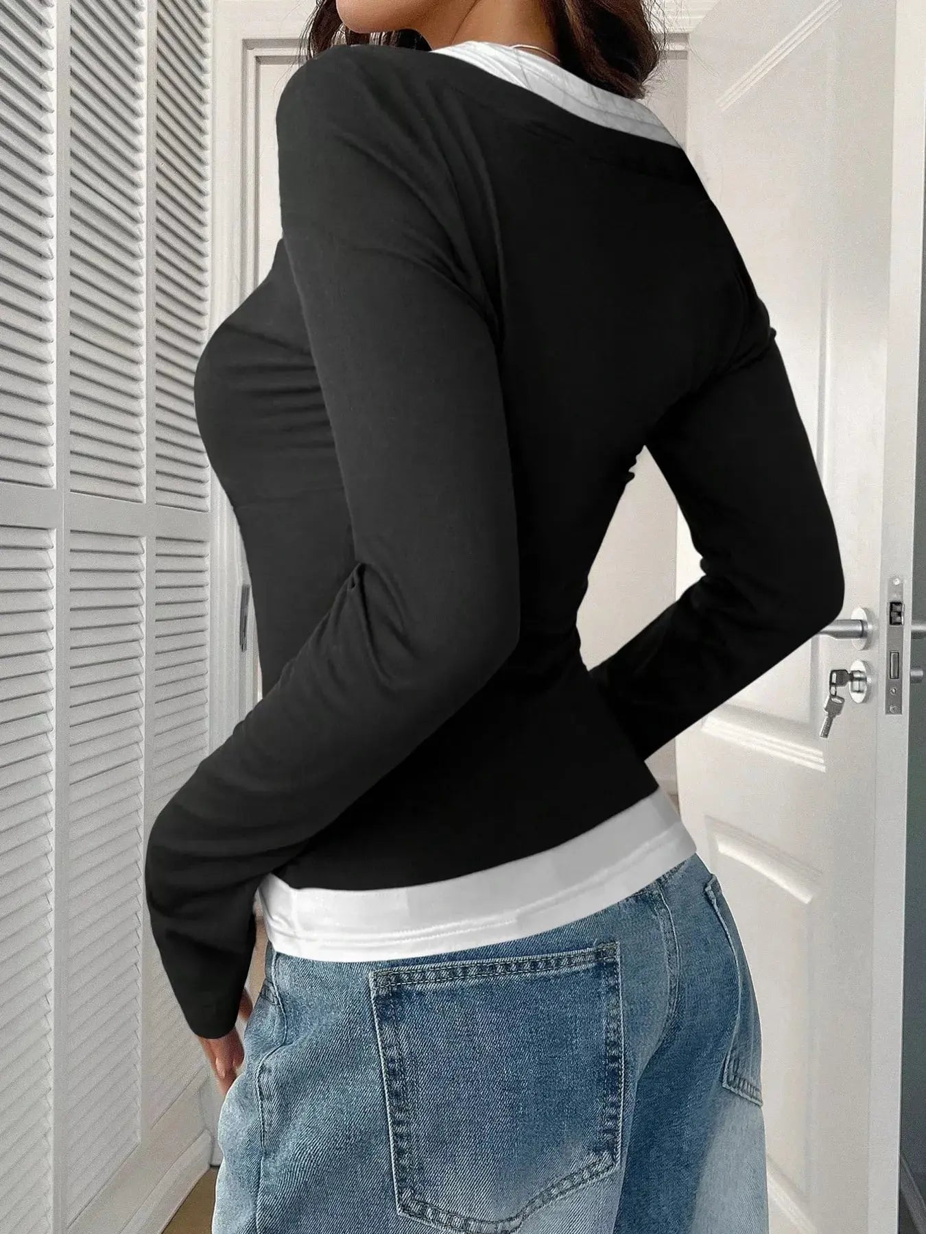 Scoop Neck Womens Long Sleeve T Shirt