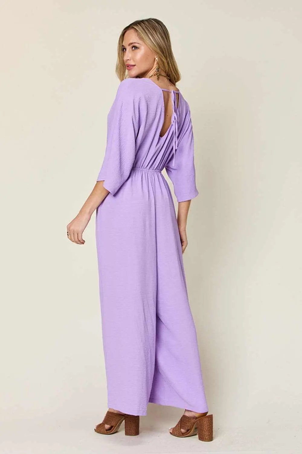 Trendsi Surplice Wide Leg Jumpsuit - Chic & Elegant