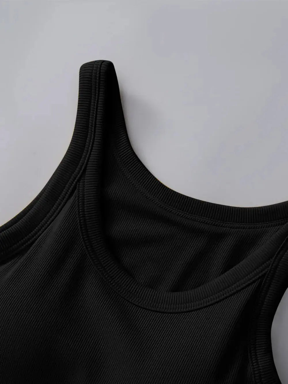 Round Neck Tank Top with Built In Bra