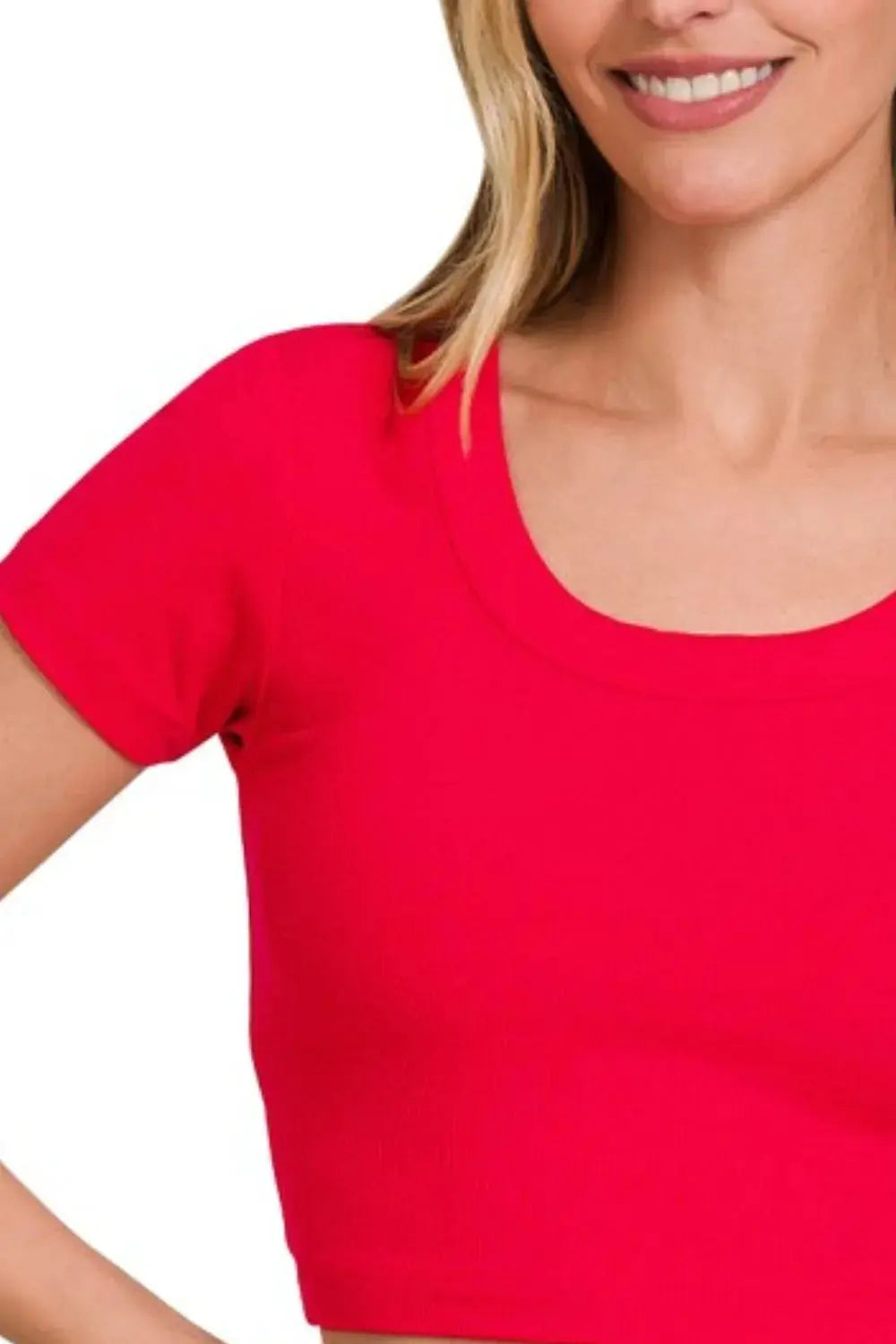 Women's Crop Top Ribbed Crop Top - Soft & Stretchy - Casual Tee