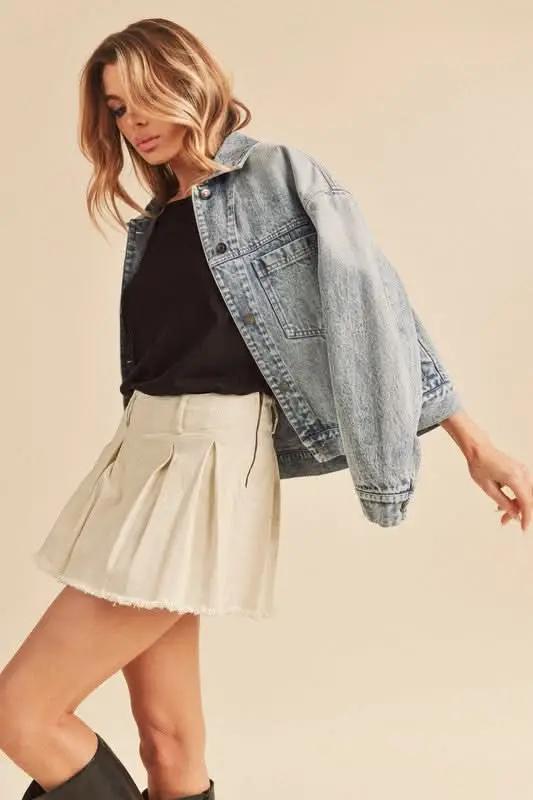 Aemi + Co Gayla Denim Jacket — Classic Fit Unisex Outerwear