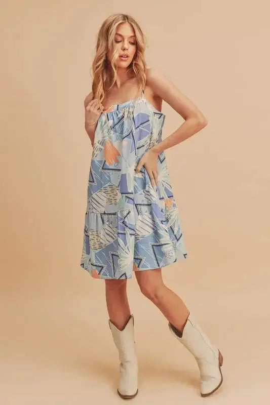 Trendsi Mini Cami Dress Light Blue Casual