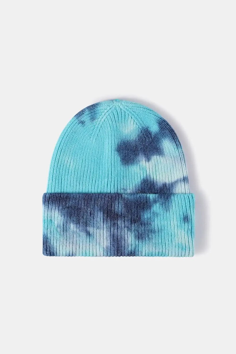 Trendsi Tie-Dye Knit Beanie Hat - Colorful Unisex Winter