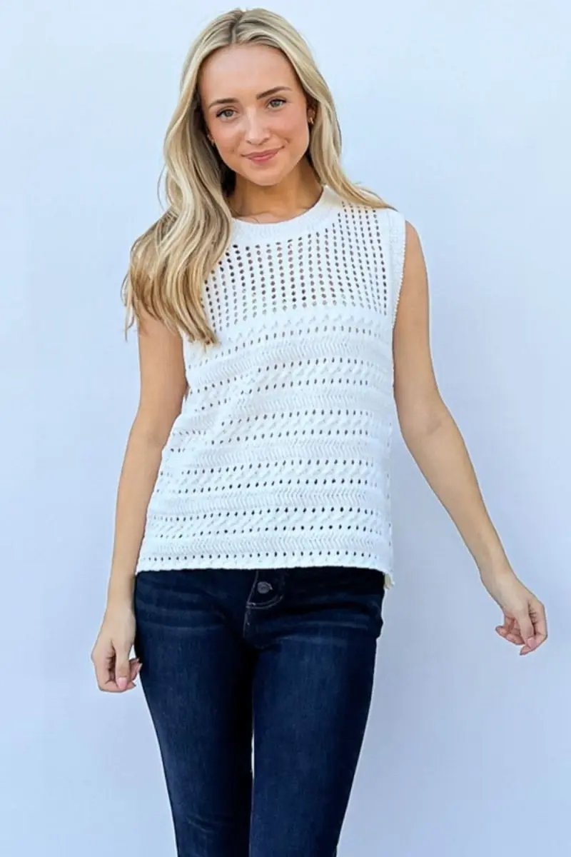 Jackets And The Why Hollowed Out Buttoned Tank by Lovesalve WS