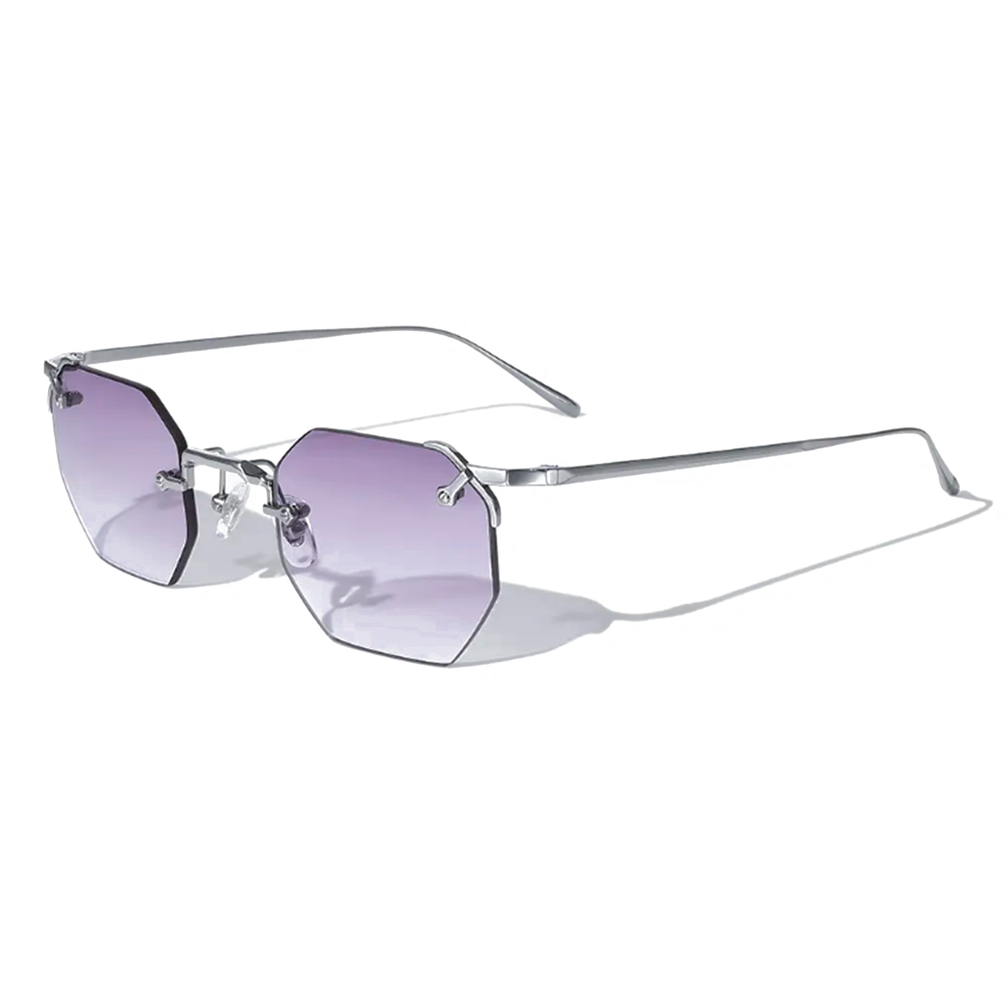 A.M. 48mm Hexagon Sunglasses | Purple