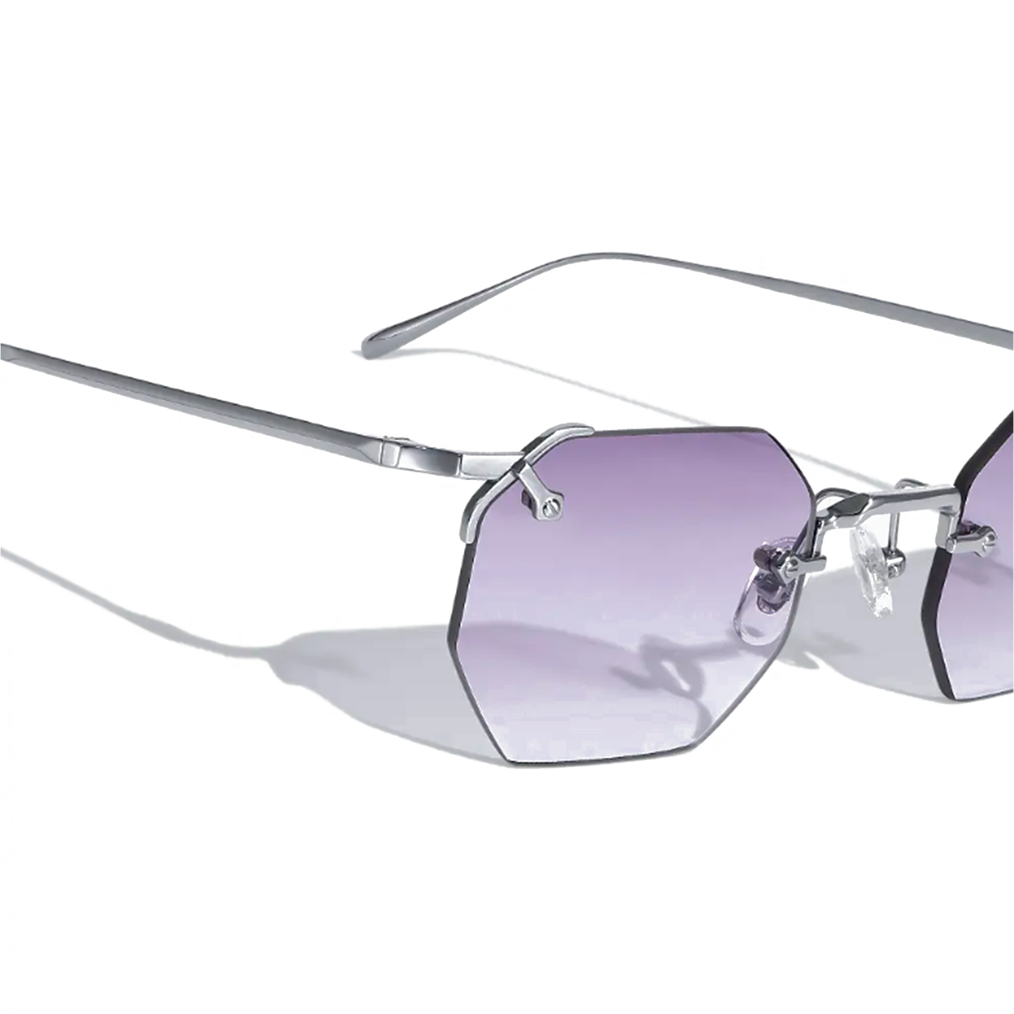 A.M. 48mm Hexagon Sunglasses | Purple
