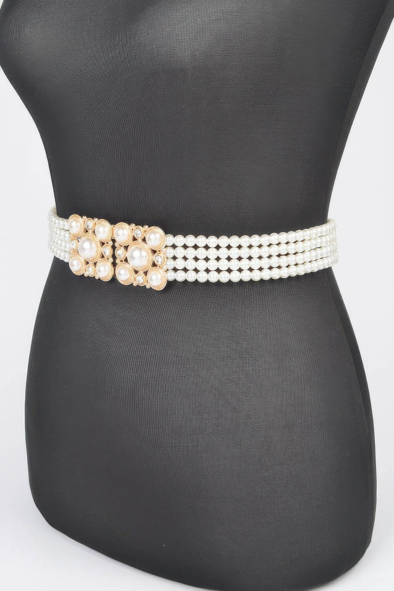 Faux Pearl Elastic Belt