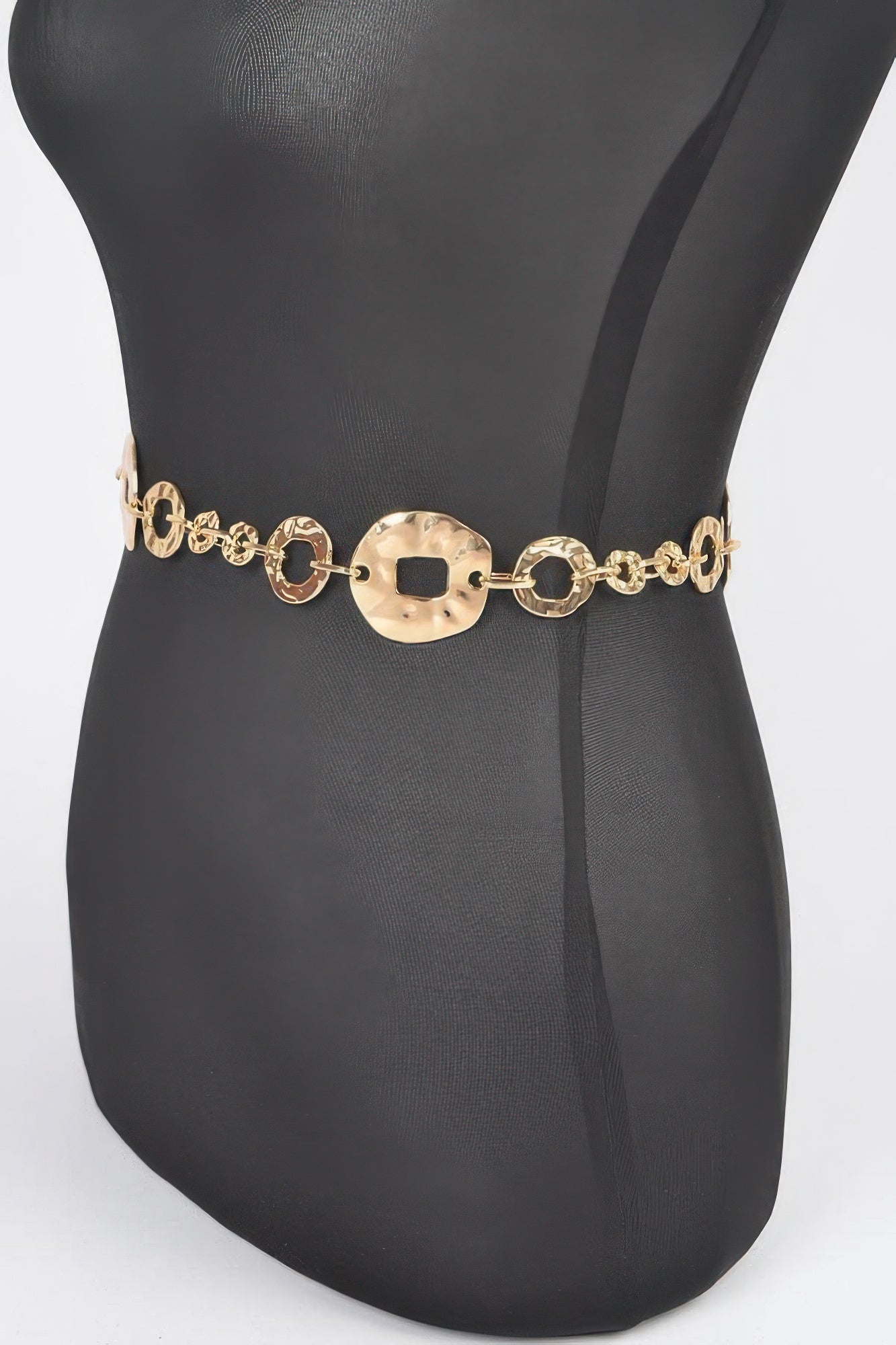 Hammered Metal Chain Belt