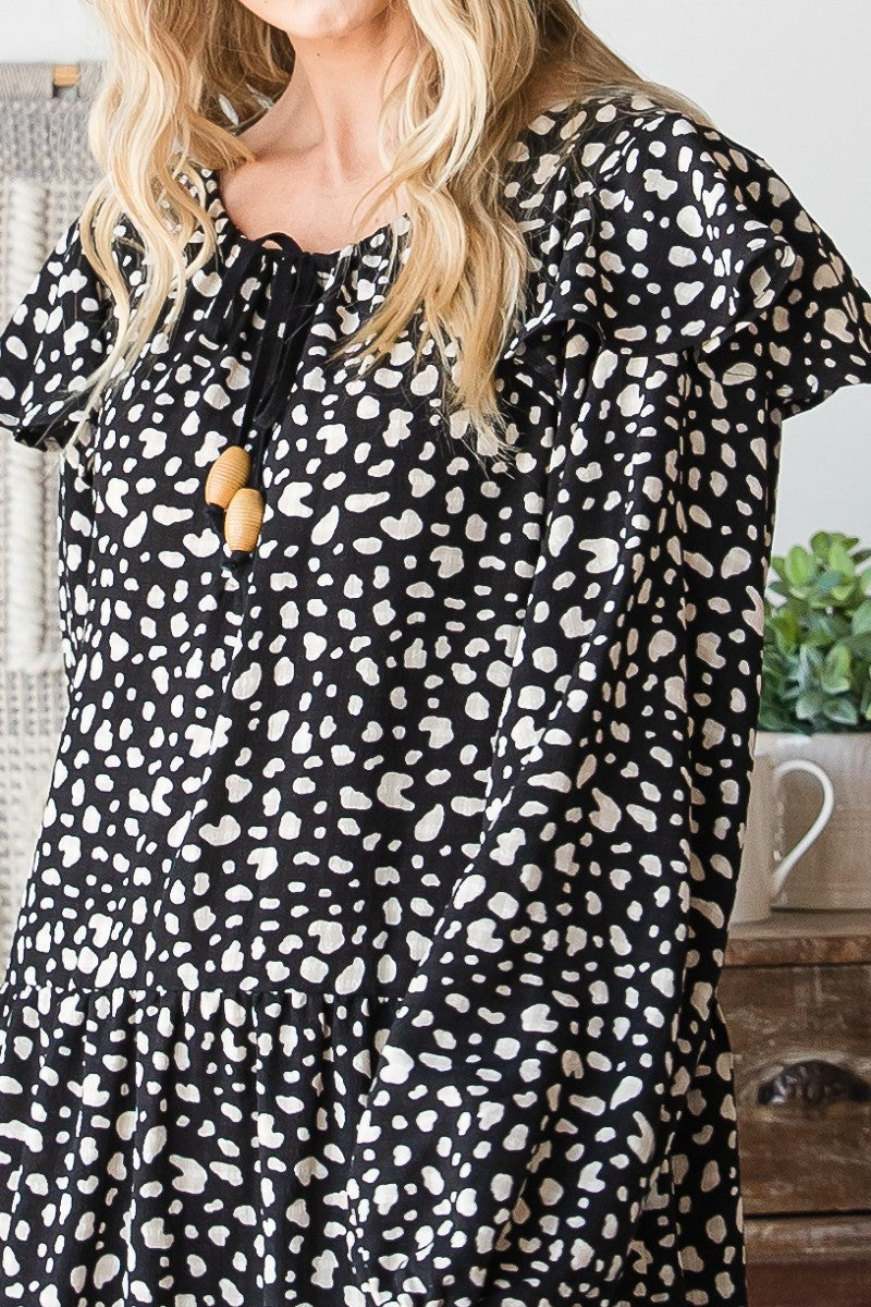 Black/White Bohemian Maxi Dress