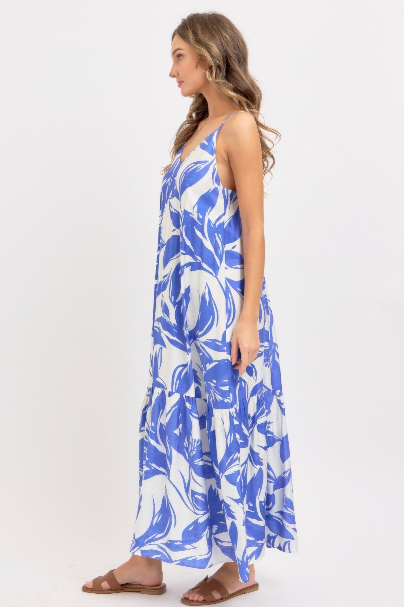 Blue Floral Maxi Sundress