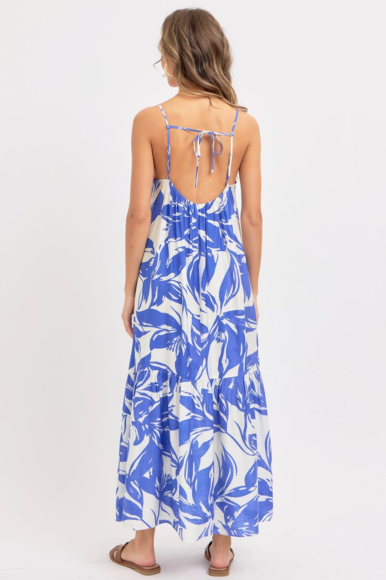 Blue Floral Maxi Sundress