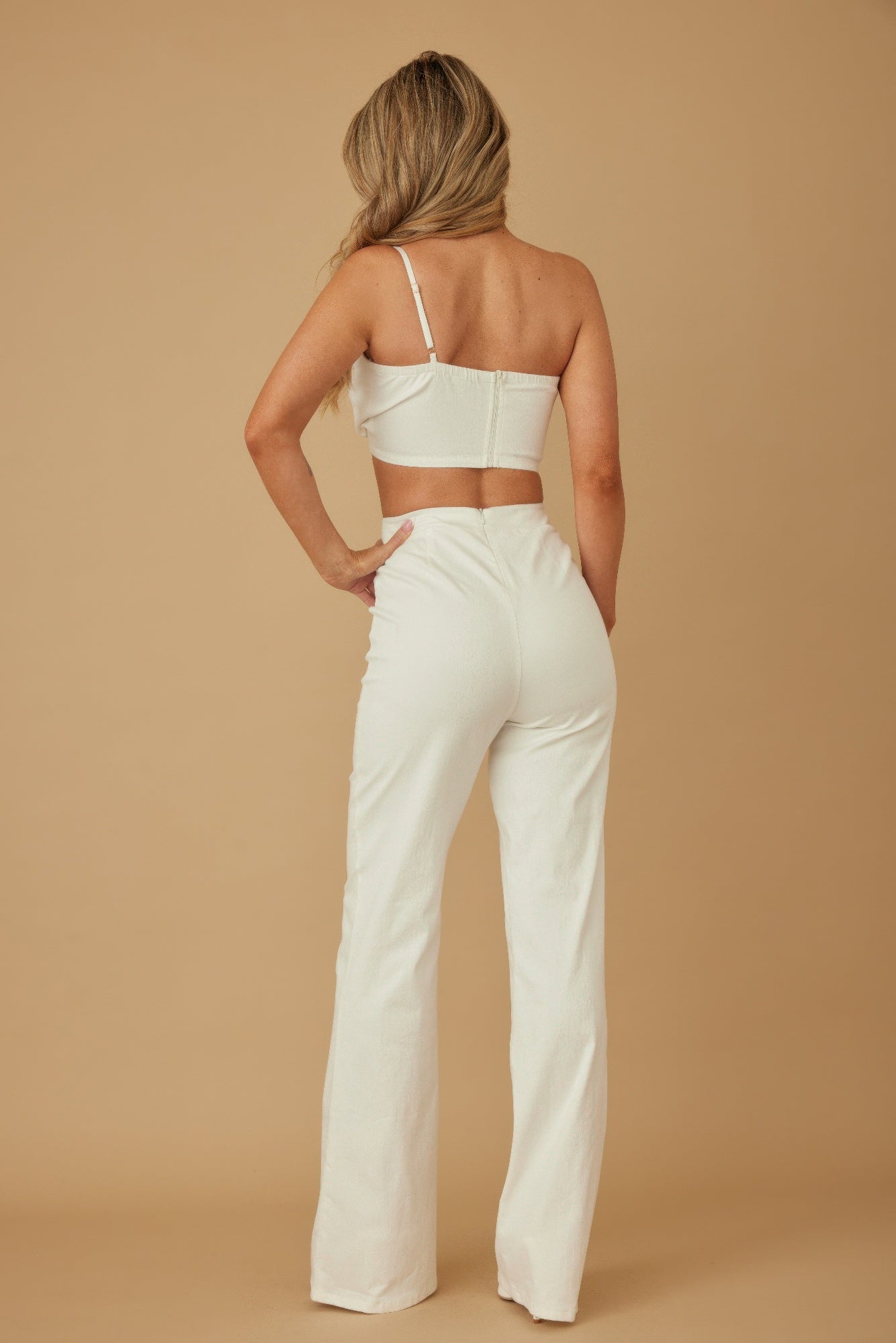 Single Strap Wrap Flower Pant Set