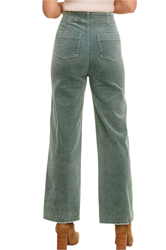 Size Small Brown Candice Mineral Washed Corduroy Pants