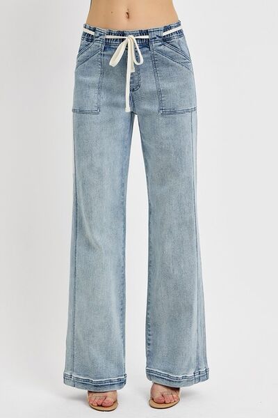 Straight Leg Jeans with Pockets Sizes Small to 3XL