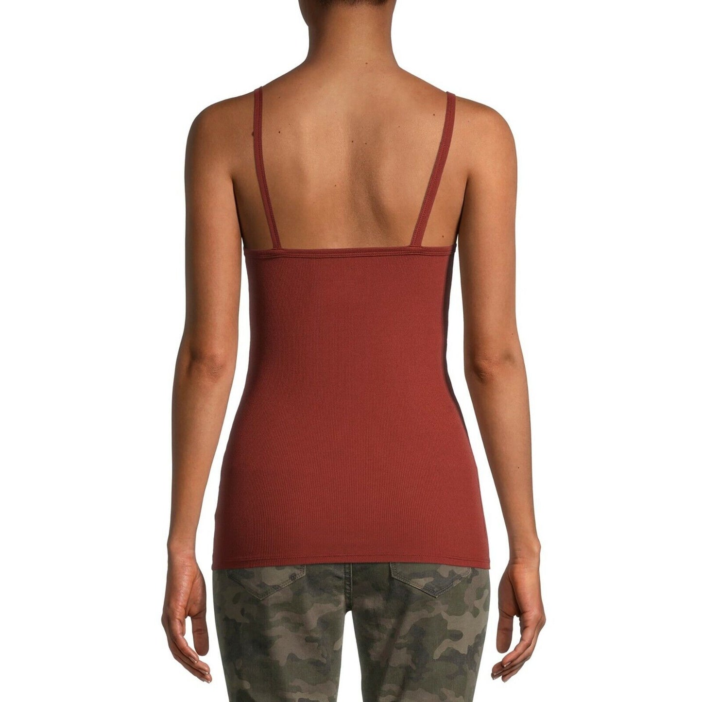 Size Large Brown Ribbed Cami Tank Top