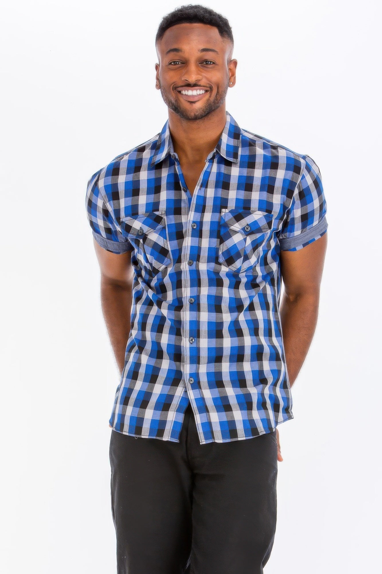 Men's Checkered Button-Down Shirt