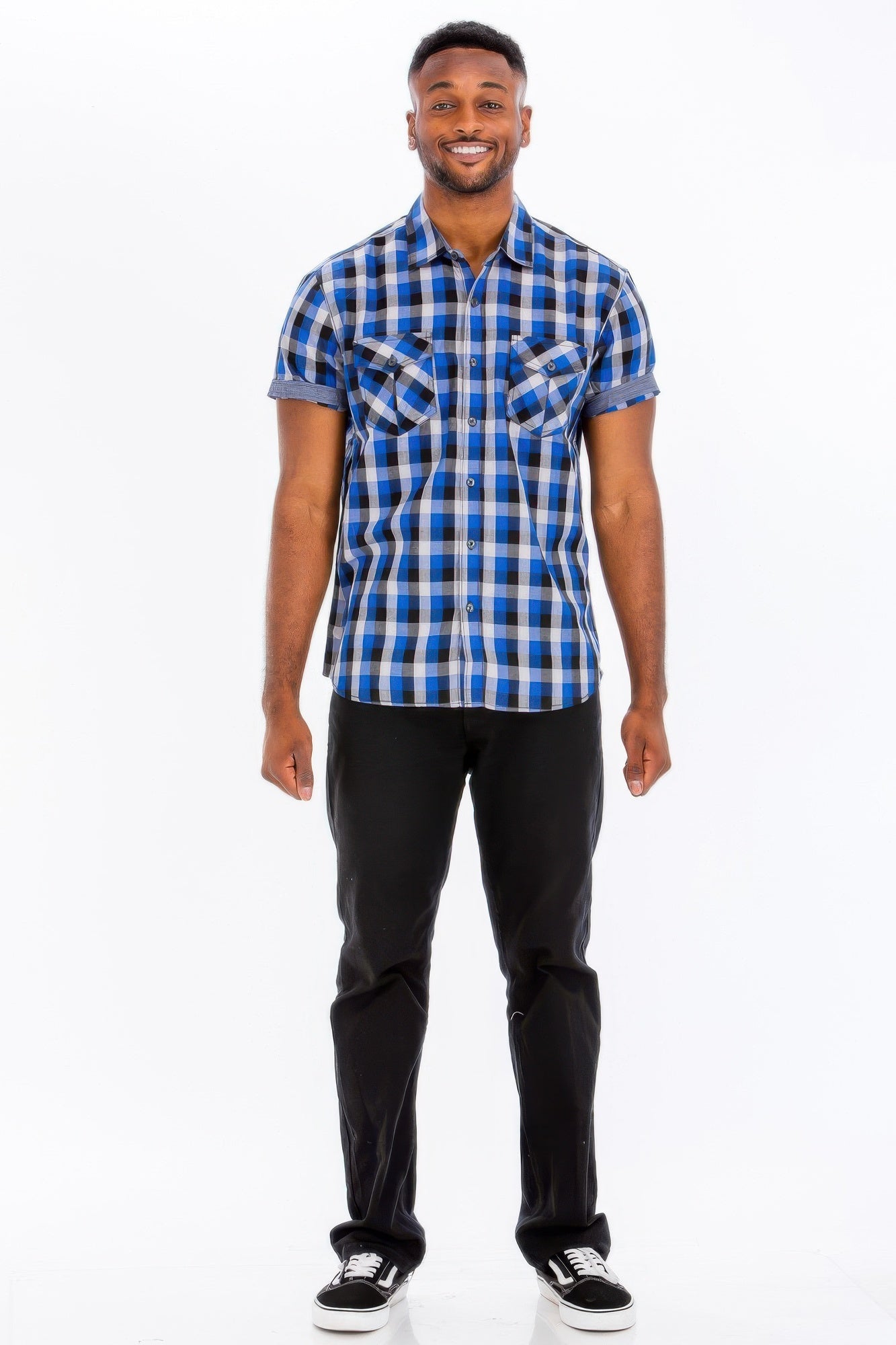 Men's Checkered Button-Down Shirt