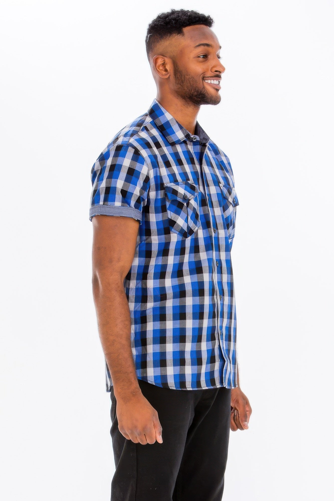 Men's Checkered Button-Down Shirt