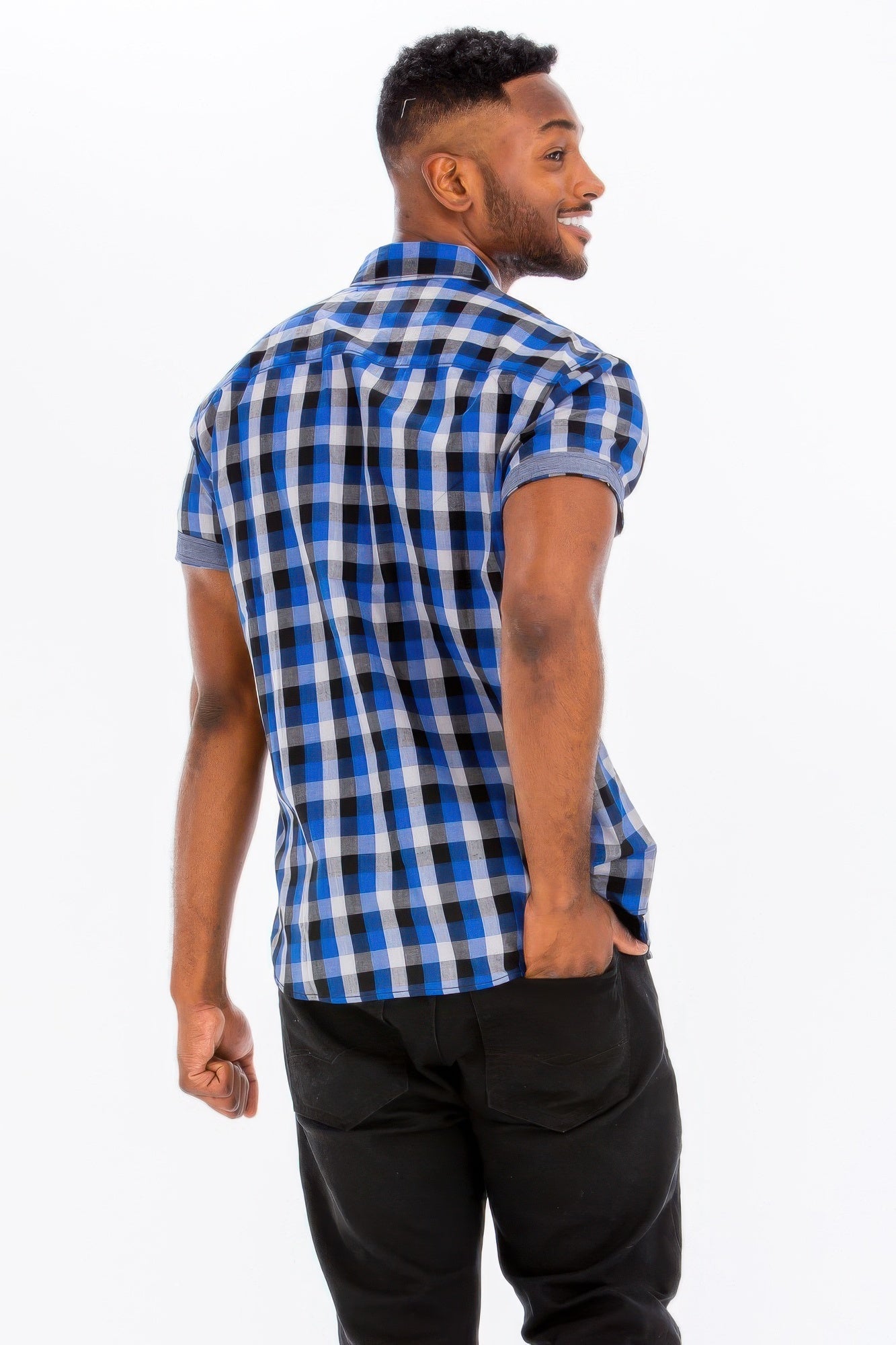 Men's Checkered Button-Down Shirt