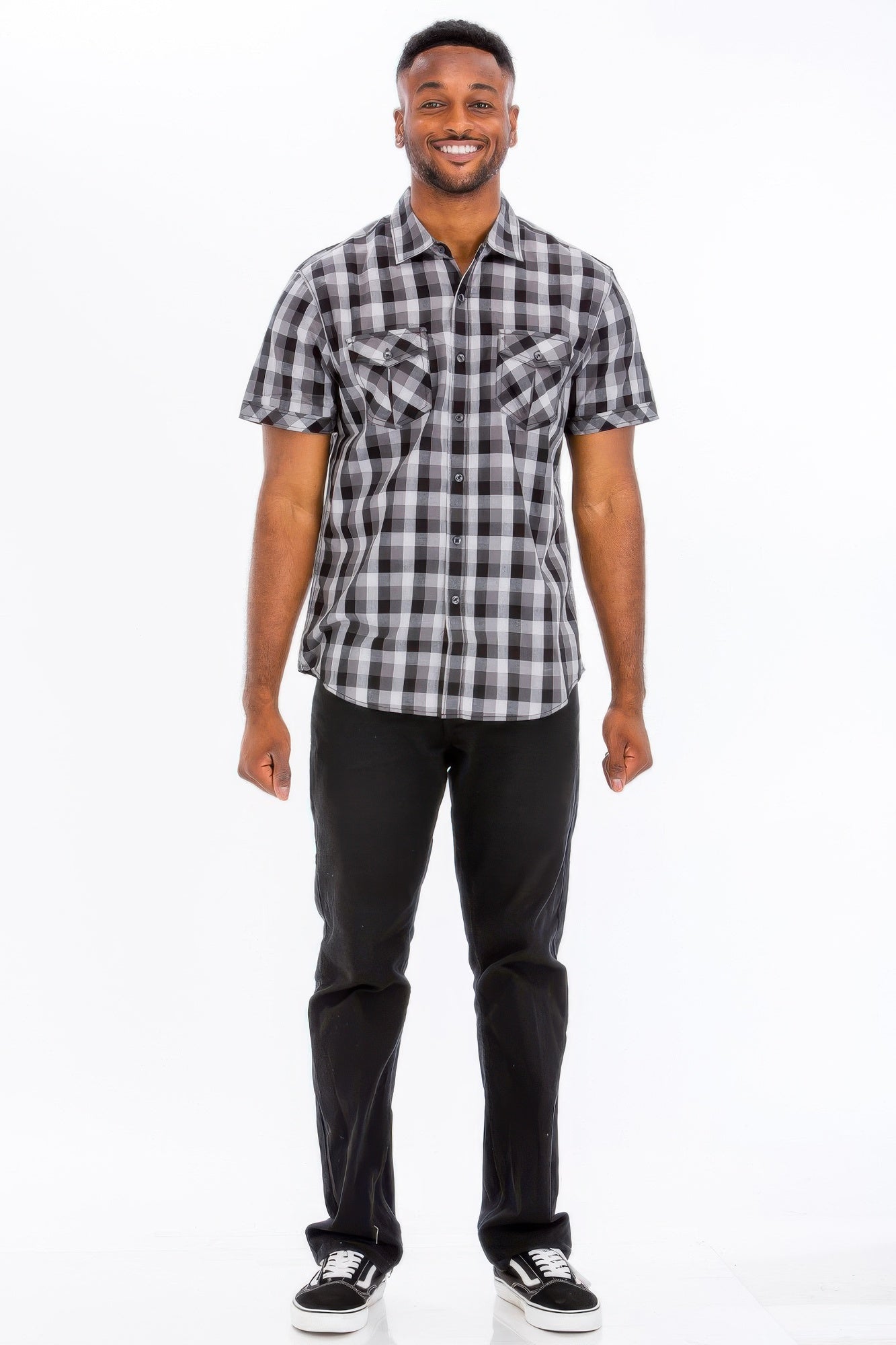 Men's Checkered Button-Down Shirt