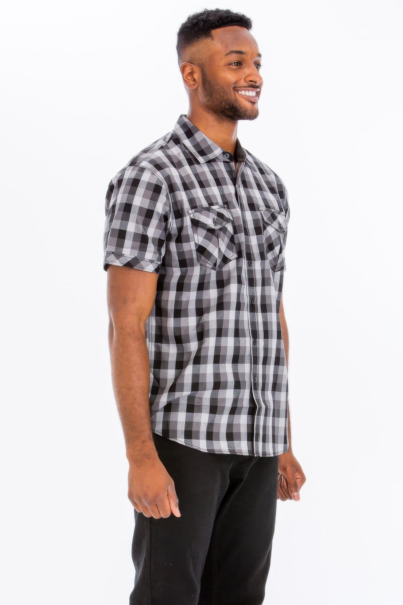 Men's Checkered Button-Down Shirt