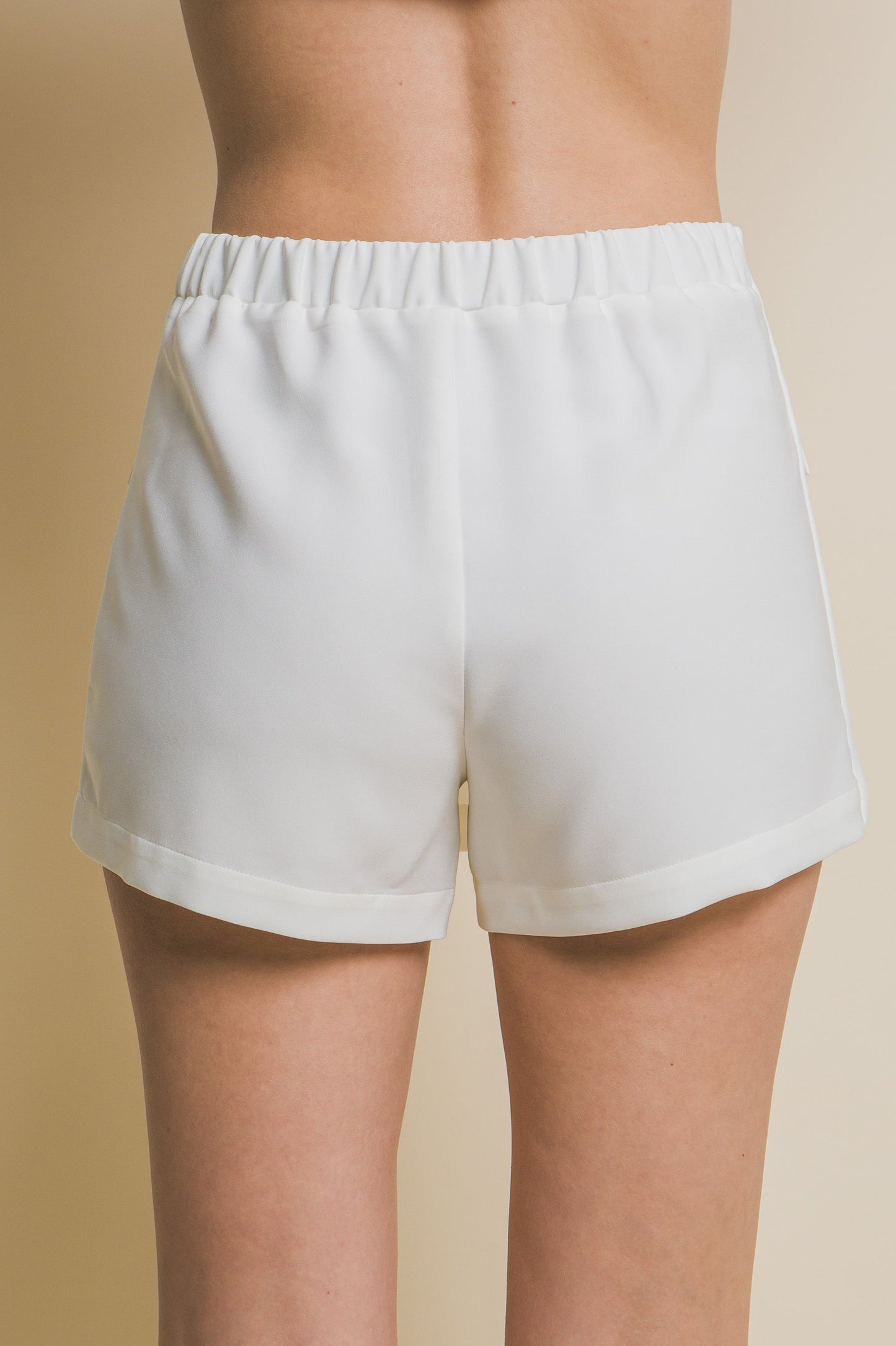 White Vertigo Skorts With Cargo Pockets