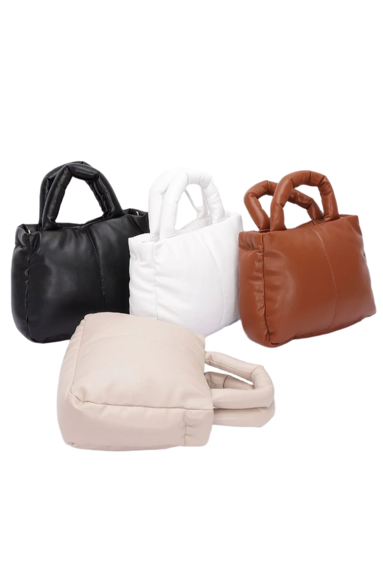 Faux Leather Padded Tote Bag