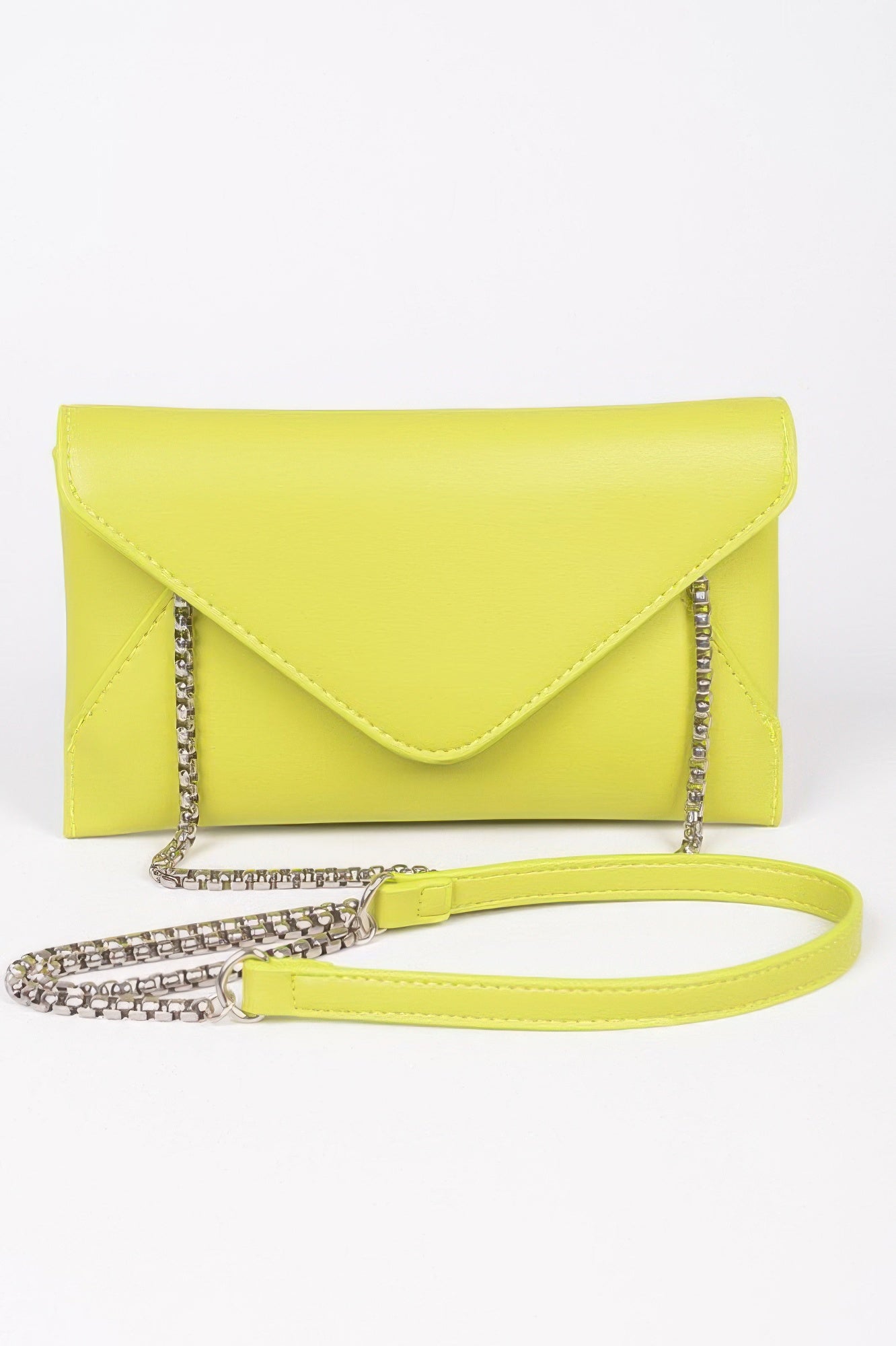 Faux Leather Small Envelope Clutch