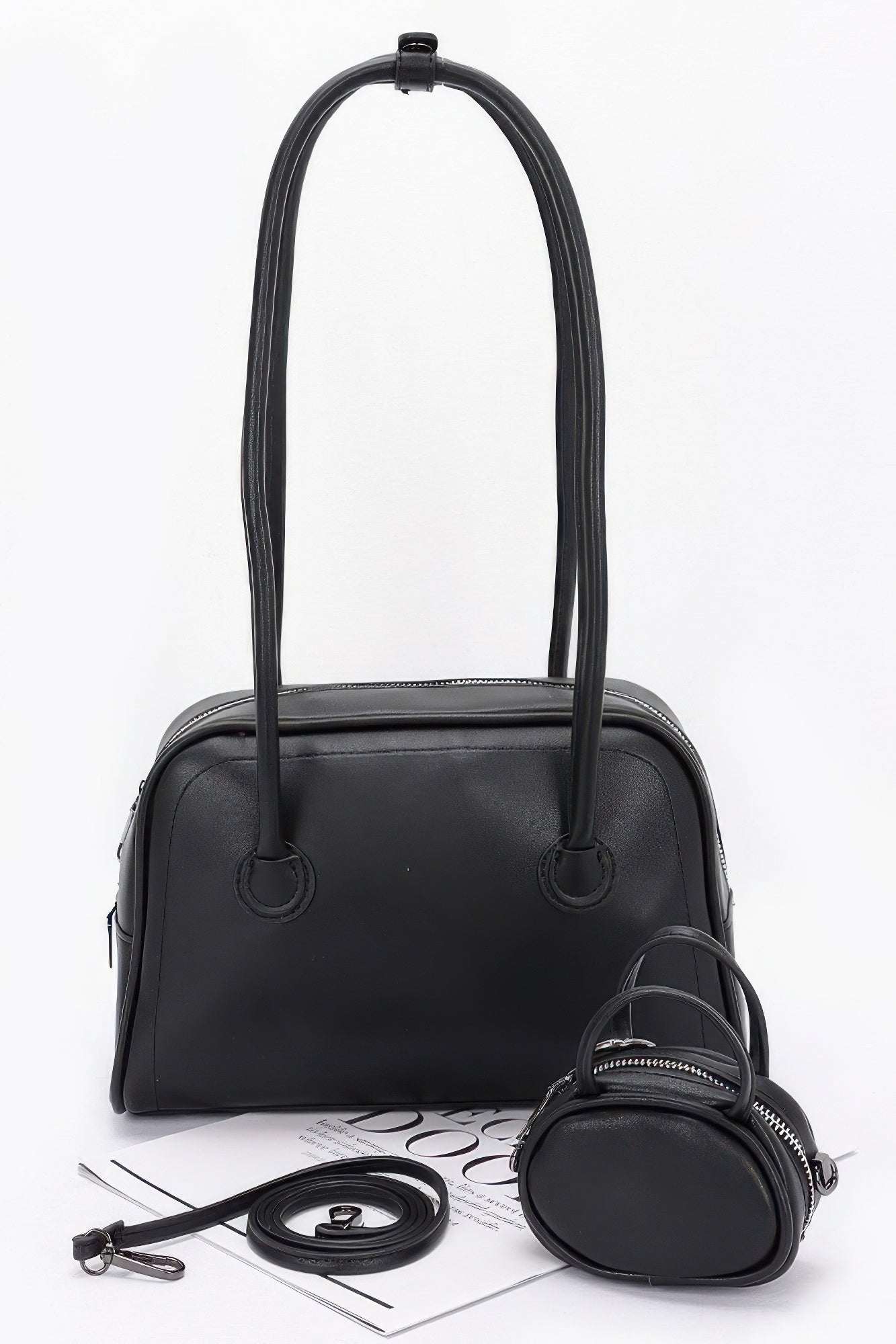Faux Leather Sport Bag Set
