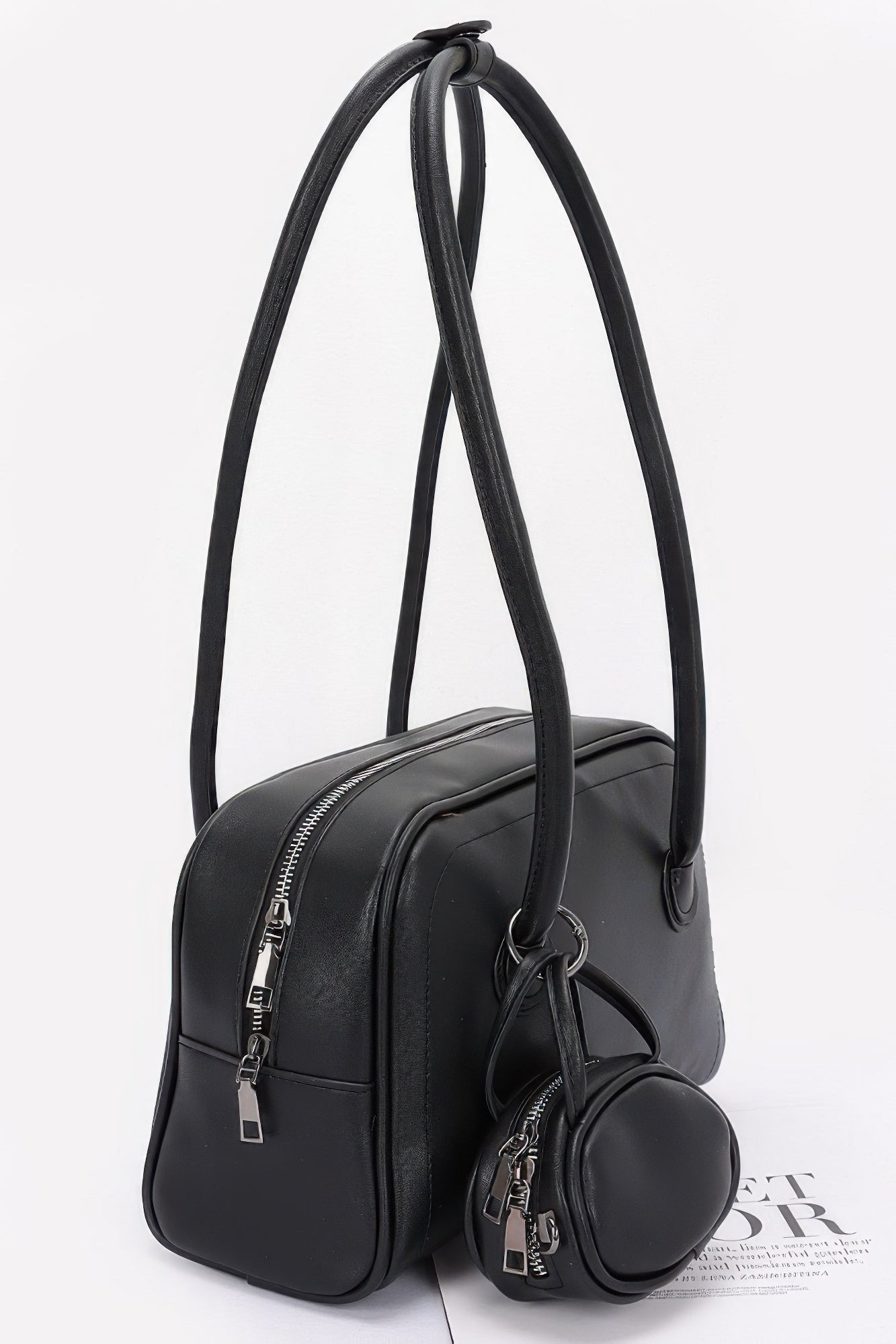 Faux Leather Sport Bag Set
