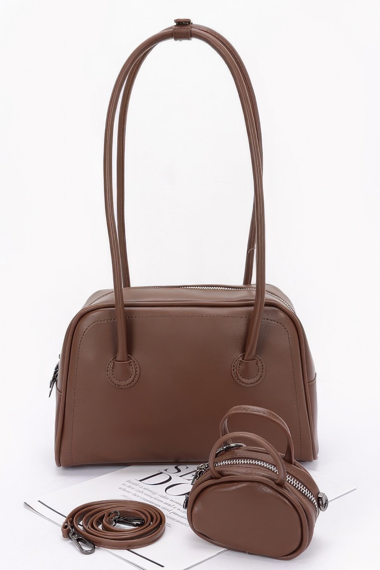 Faux Leather Sport Bag Set