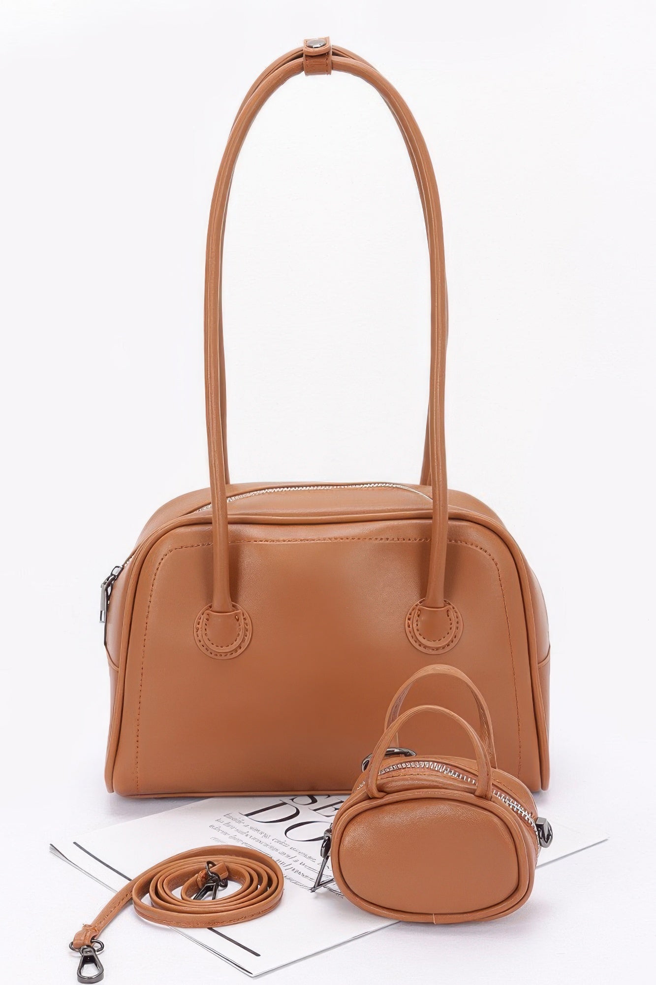 Faux Leather Sport Bag Set