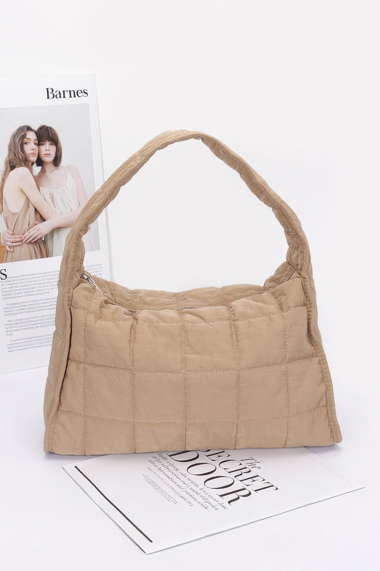Quilted Nylon Shoulder Bag