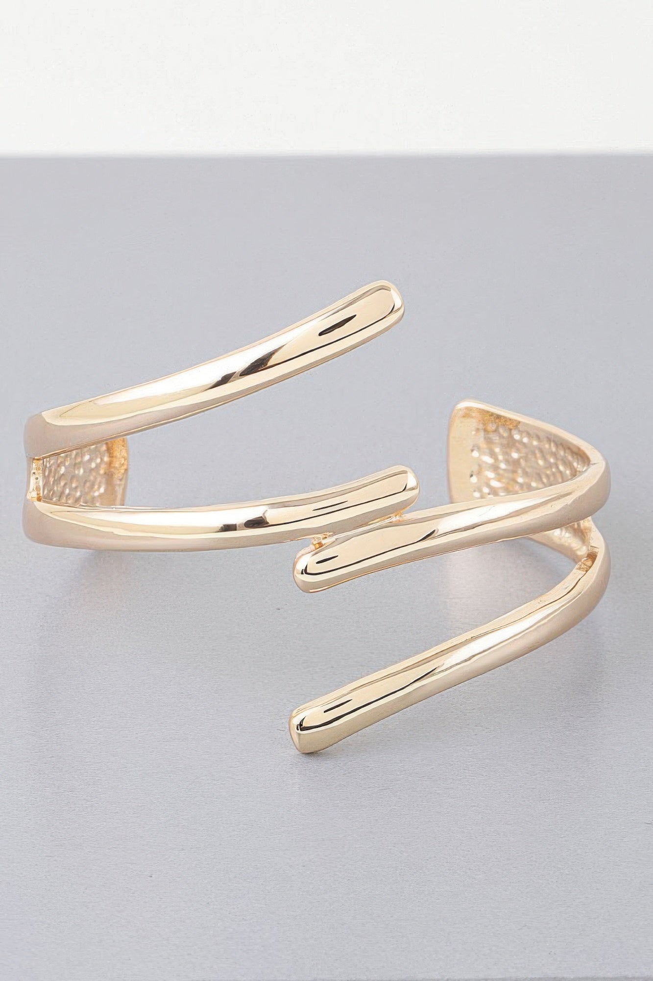 Delicate Contact Cuff Gold Bracelet