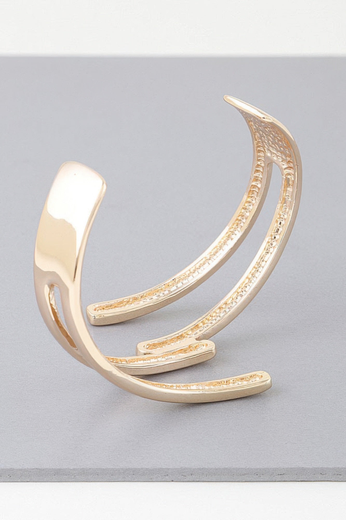 Delicate Contact Cuff Gold Bracelet