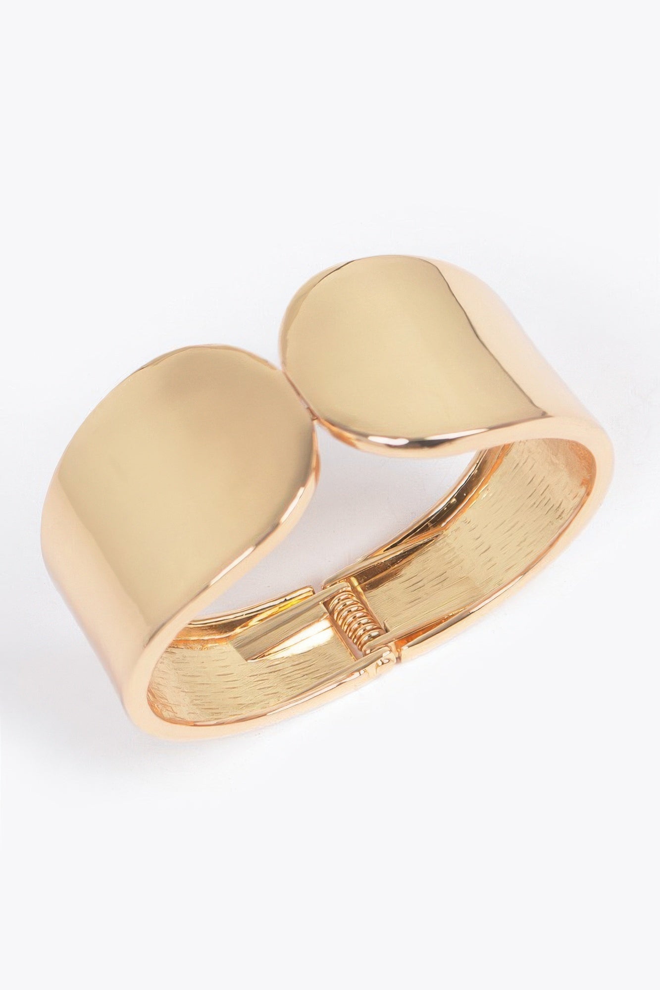 Metal Spring Hinge Cuff Bracelet