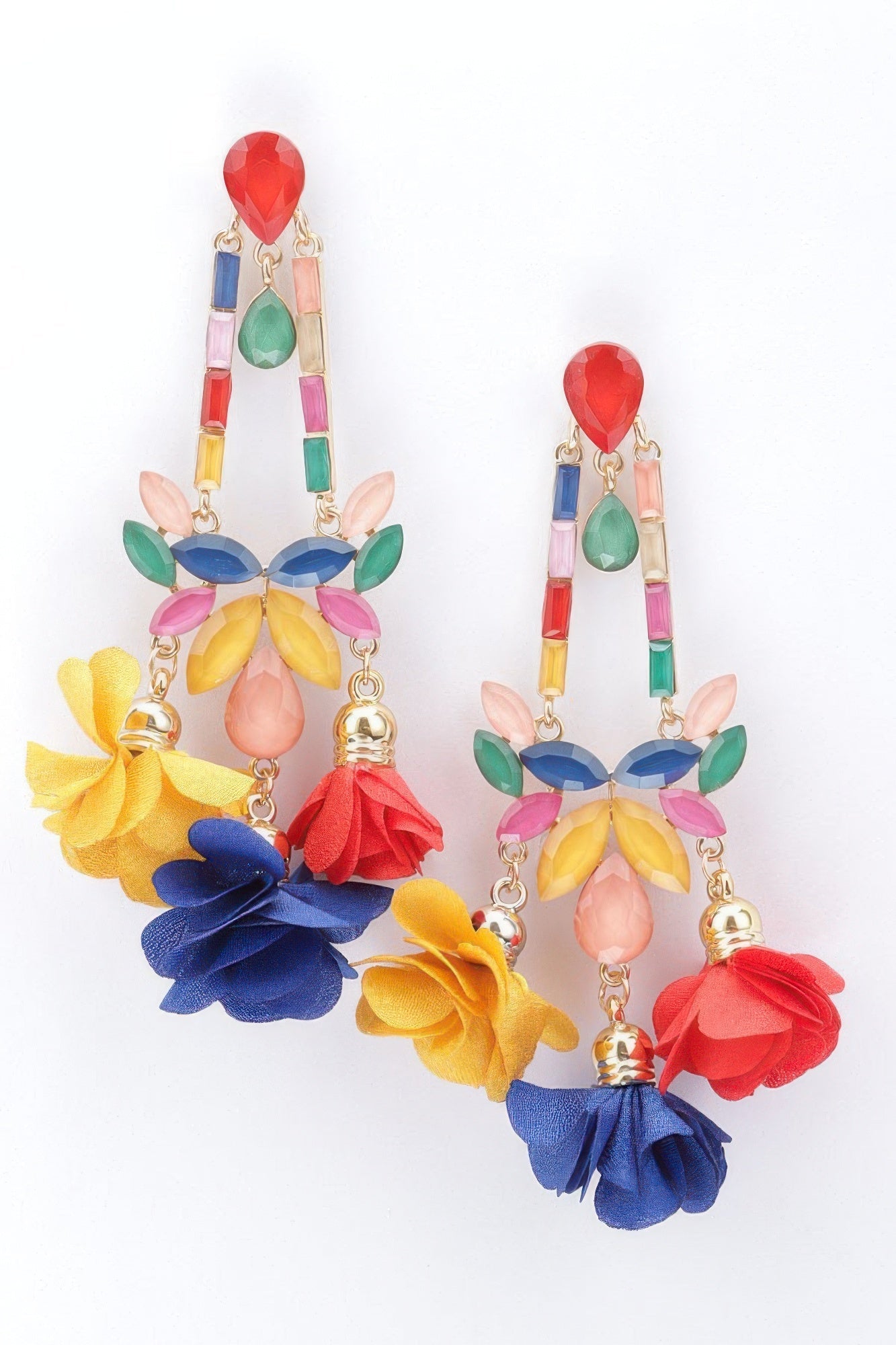 Flower Rhinestone Earrings