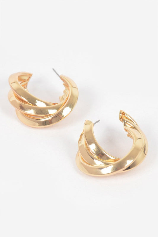 Multi Metal Small Hoop Earrings