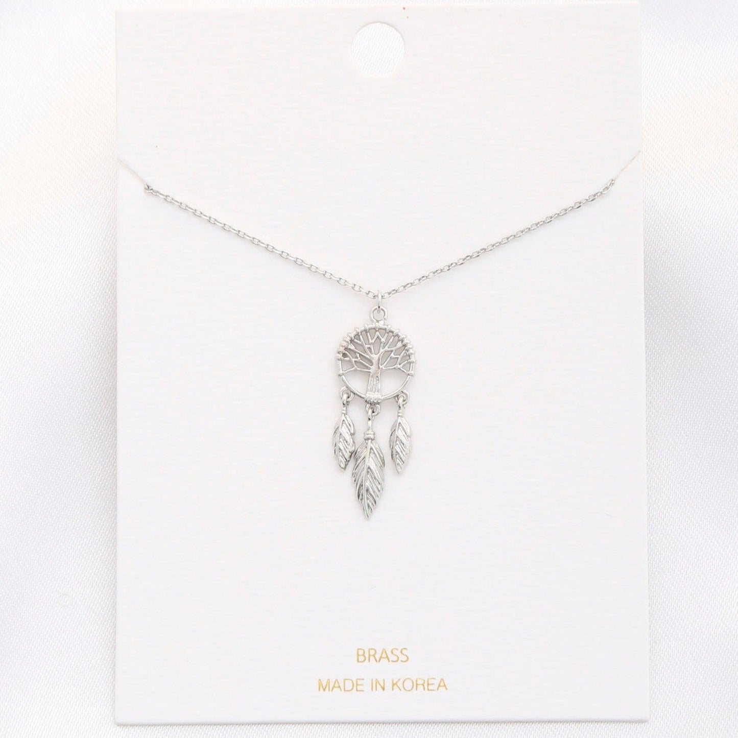 Dainty Western Dream Catcher Pendant Necklace