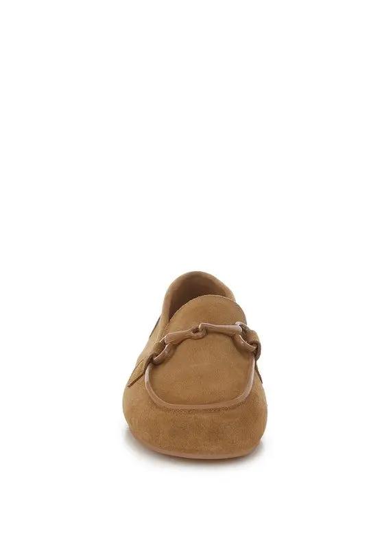 Shoes Rag Company Awen Monochromatic Horsebit Real Suede Loafers for Men
