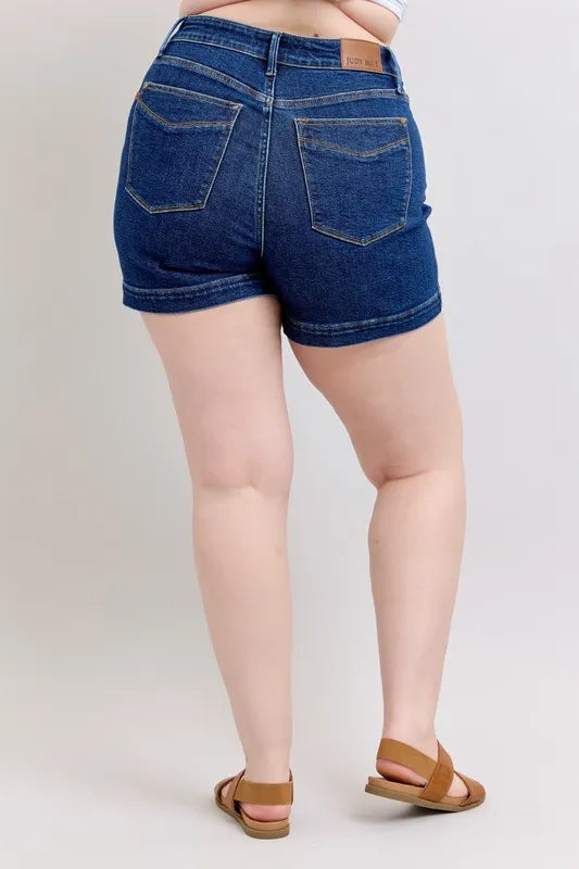 Judy Blue Full Size High Waist Tummy Control Denim Shorts