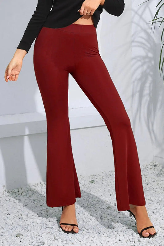High Waist Flare Pants Long