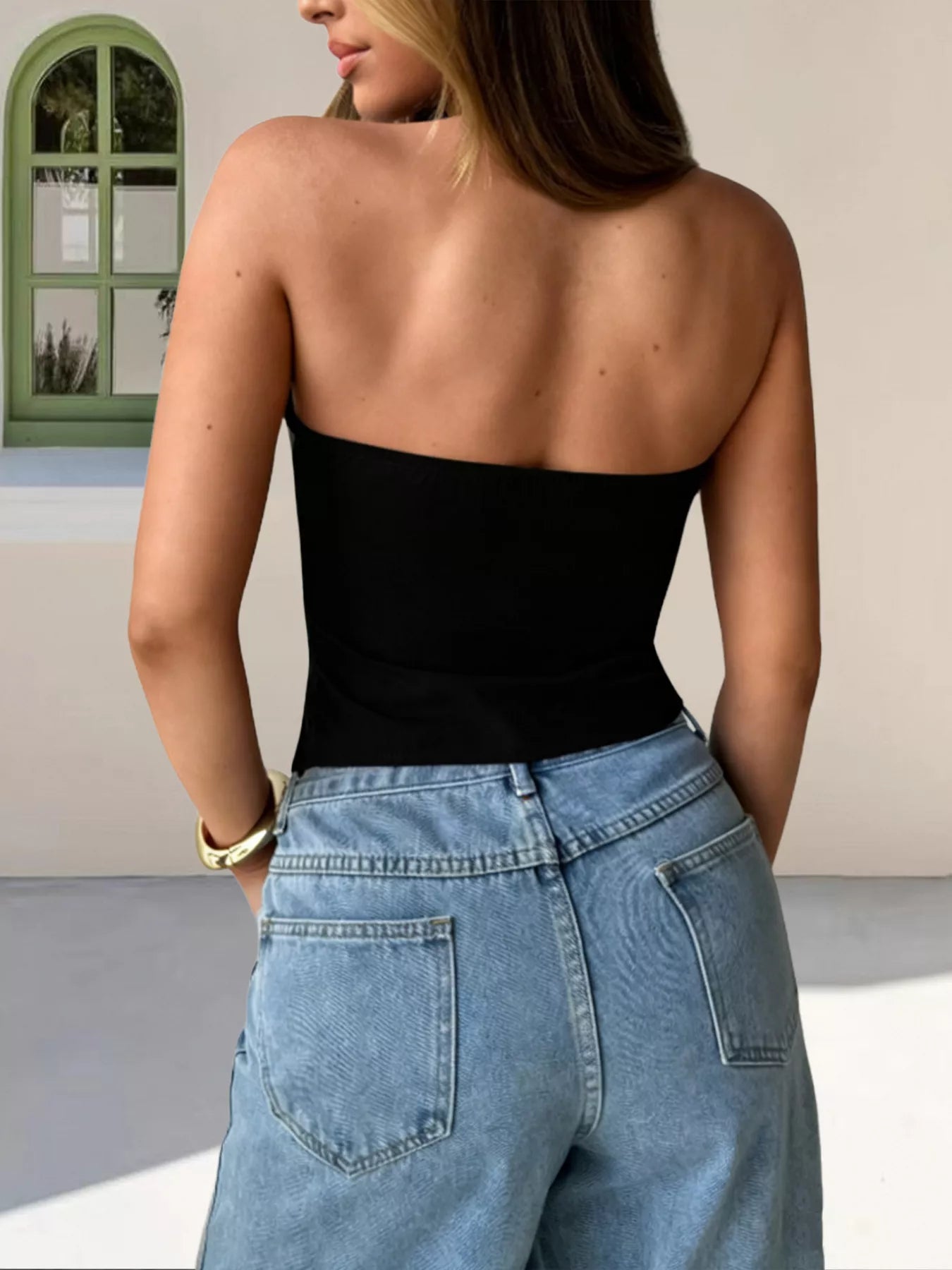 Zip-Up Halter Neck Tank
