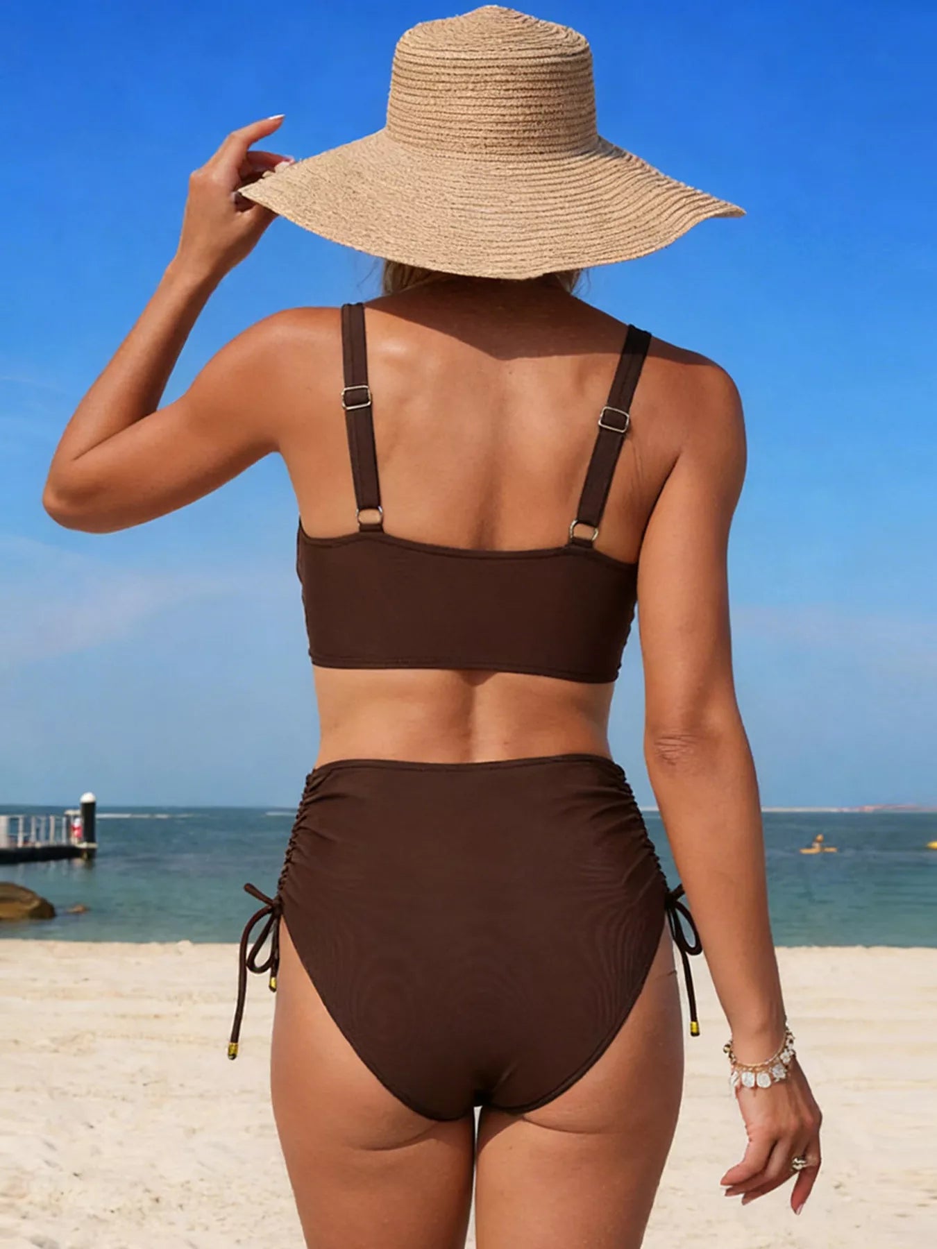 Crisscross High Waisted Bikini Set