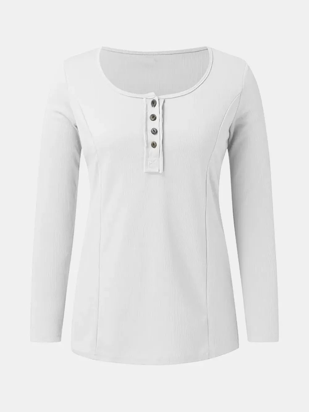 Full Size Scoop Neck Long Sleeve T Shirt